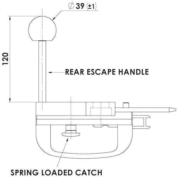 Gate Bolt for Tongue Interlock Switches