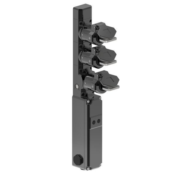 Vertical Key Exchange System with Solenoid Controlled Release Key
