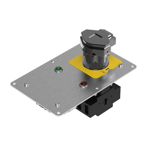 Trapped Key Power Isolation Switch with Solenoid Controlled Key Release