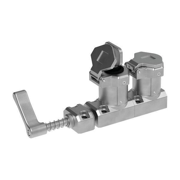 Trapped Key Spring Handle Interlock with Dual Key