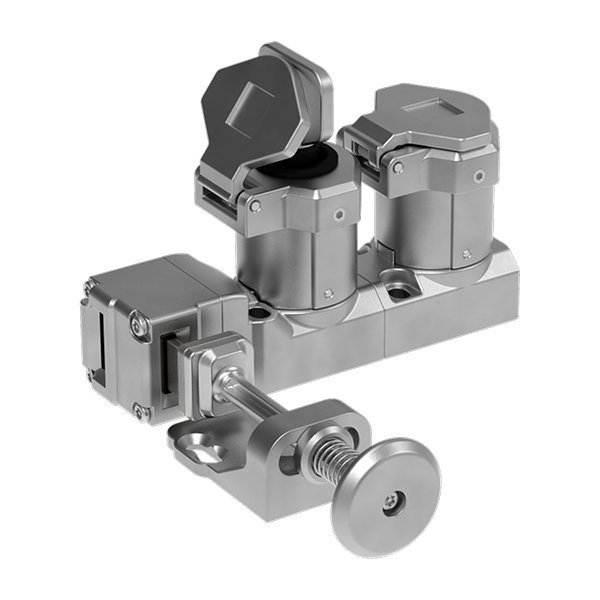 Trapped Key Spring Handle Tongue Interlock with Dual Key