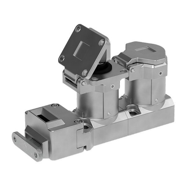 Trapped Key Tongue Interlock with Dual Key and Lockout Dust Cover